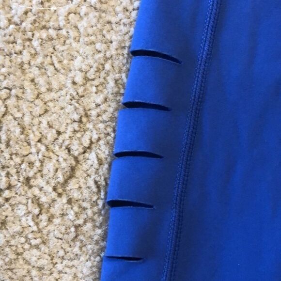 BLUE leggings with vented sides - Picture 4 of 7